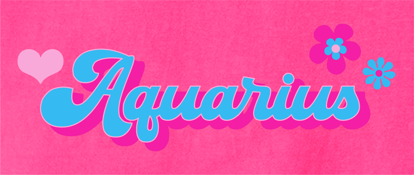 Neon Pink Aquarius Retro T-Shirt