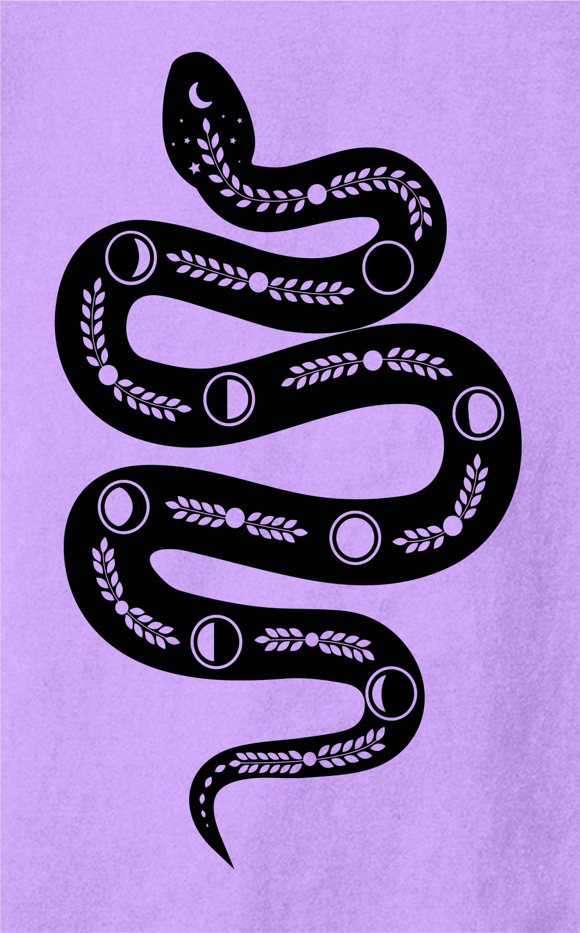 Neon Violet Black Snake T-Shirt