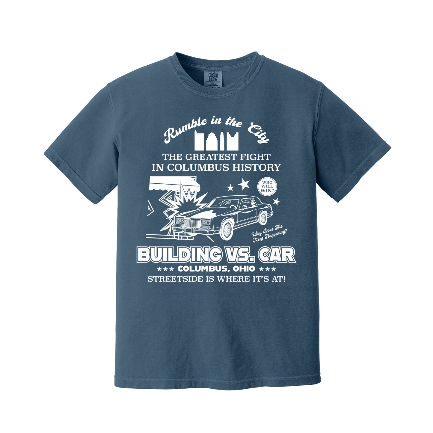 Building Vs. Car Columbus T-Shirt