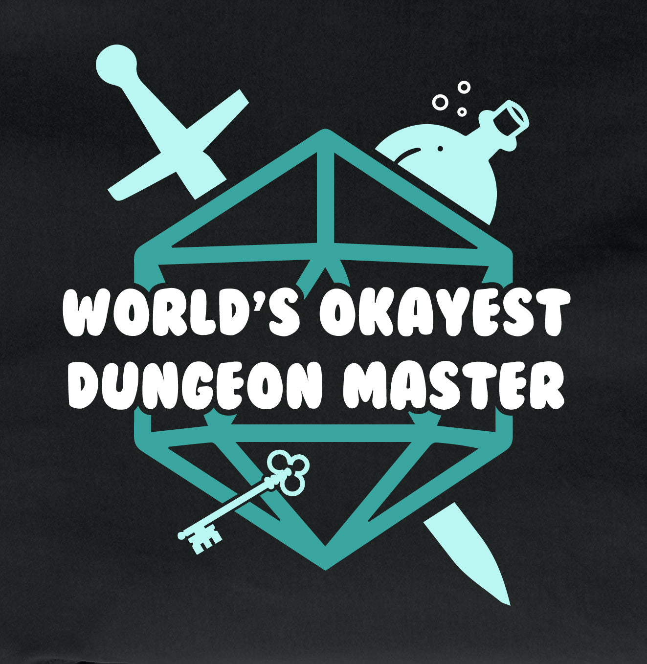 Black World's Okayest Dungeon Master T-Shirt