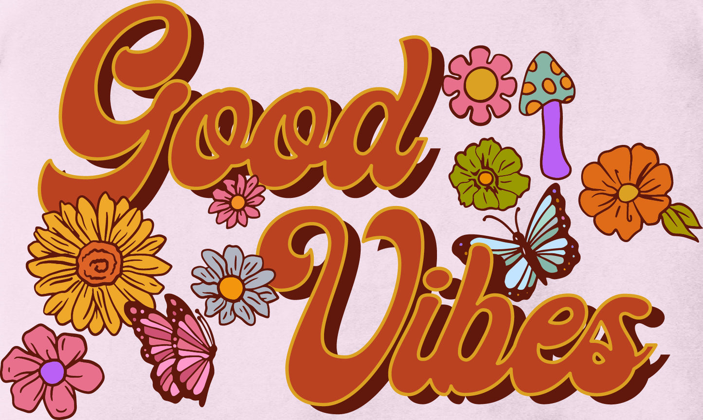 Blossom Pink Good Vibes T-Shirt