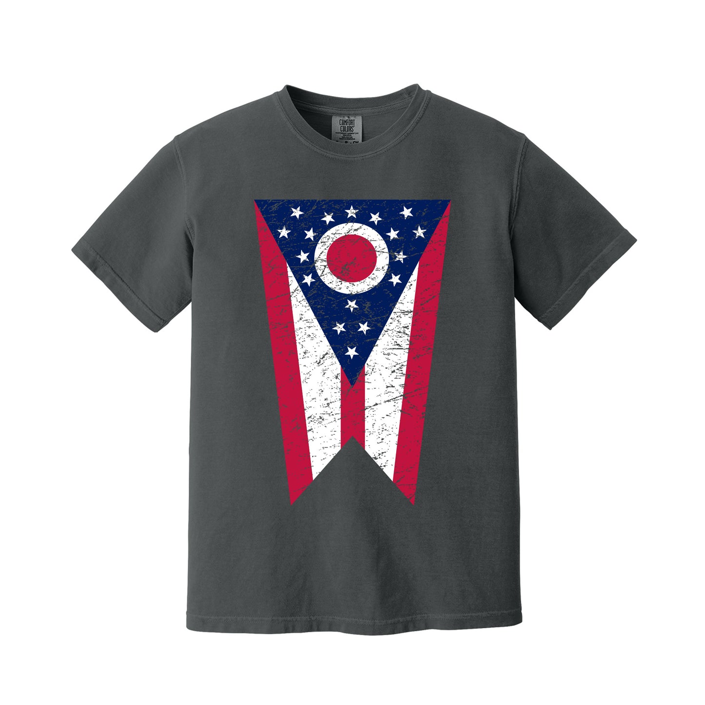 Graphite Ohio Flag T-Shirt