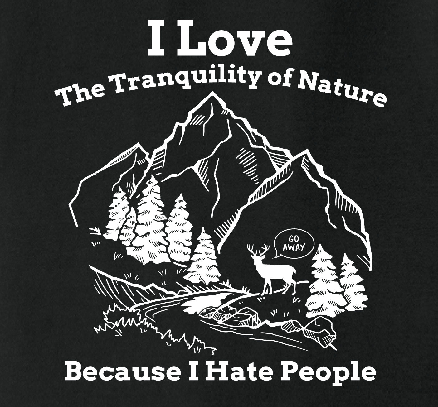 Black I Love Nature T-Shirt