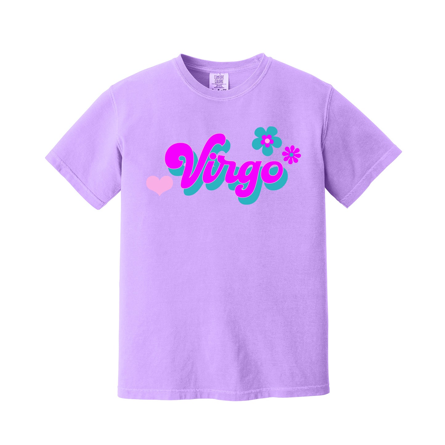 Neon Violet Virgo Retro T-Shirt