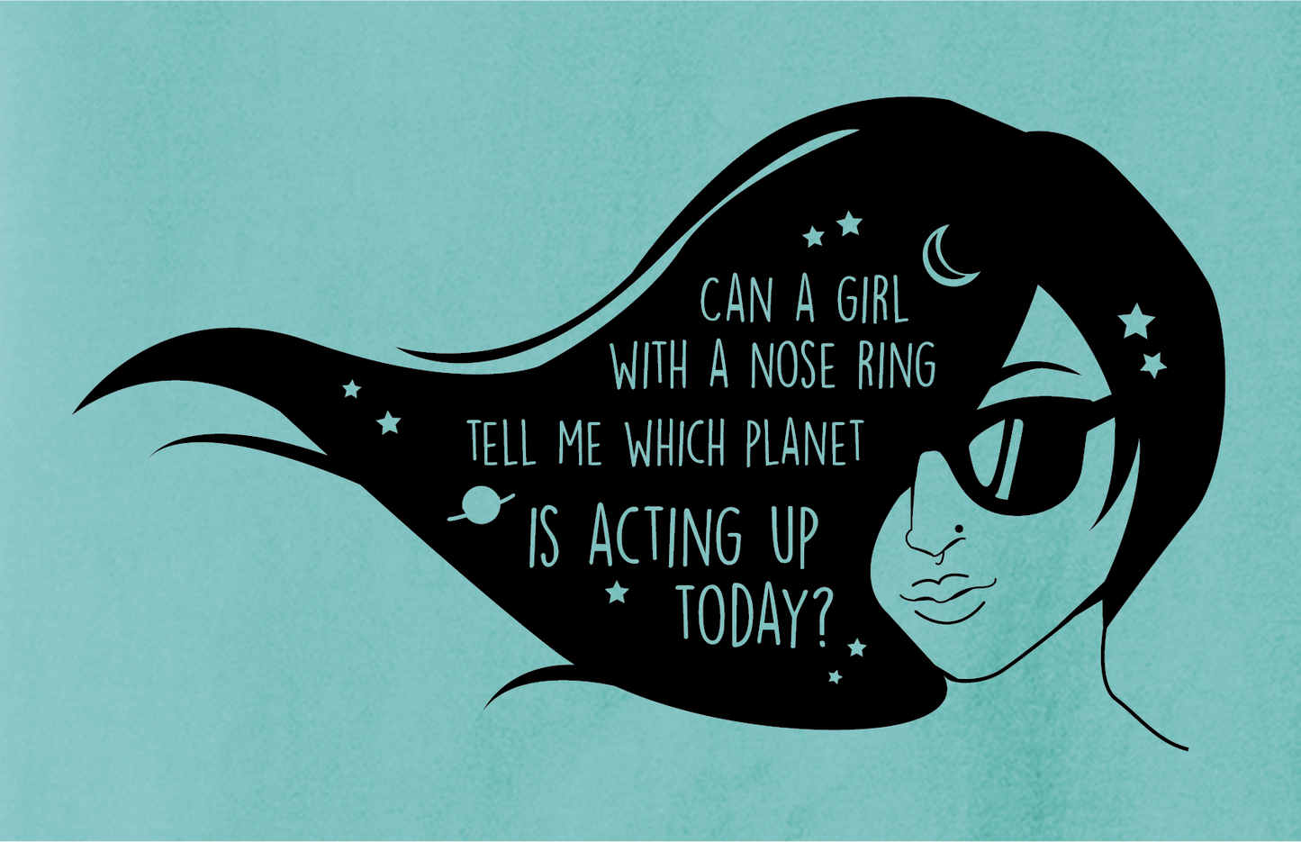 Chalky Mint Girl With A Nose Ring T-Shirt