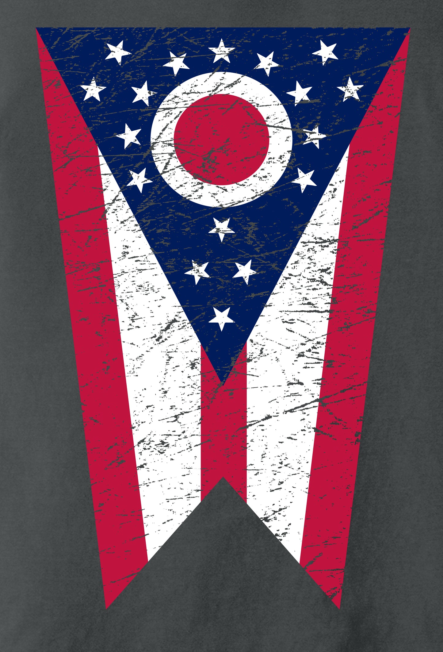 Graphite Ohio Flag T-Shirt
