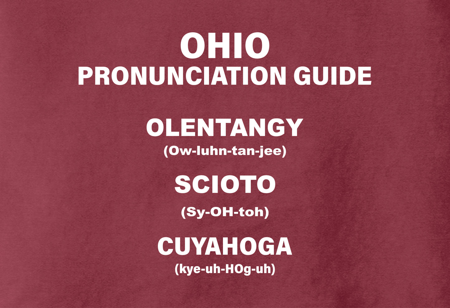 Chili Red Ohio Pronunciation Guide T-Shirt