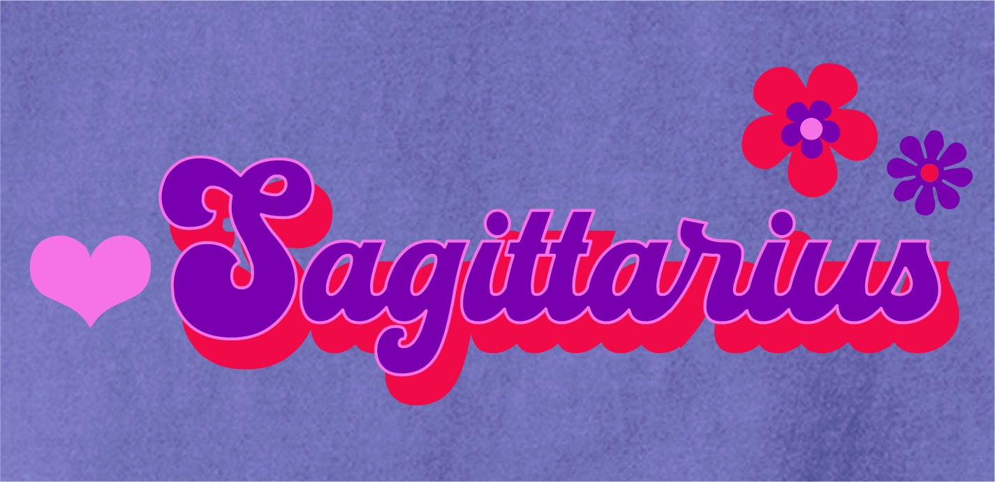Violet Sagittarius Retro T-Shirt