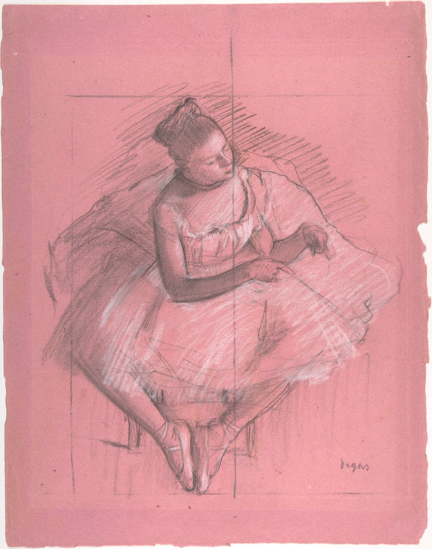 Grey Seated Dancer by Edgar Degas T-Shirt