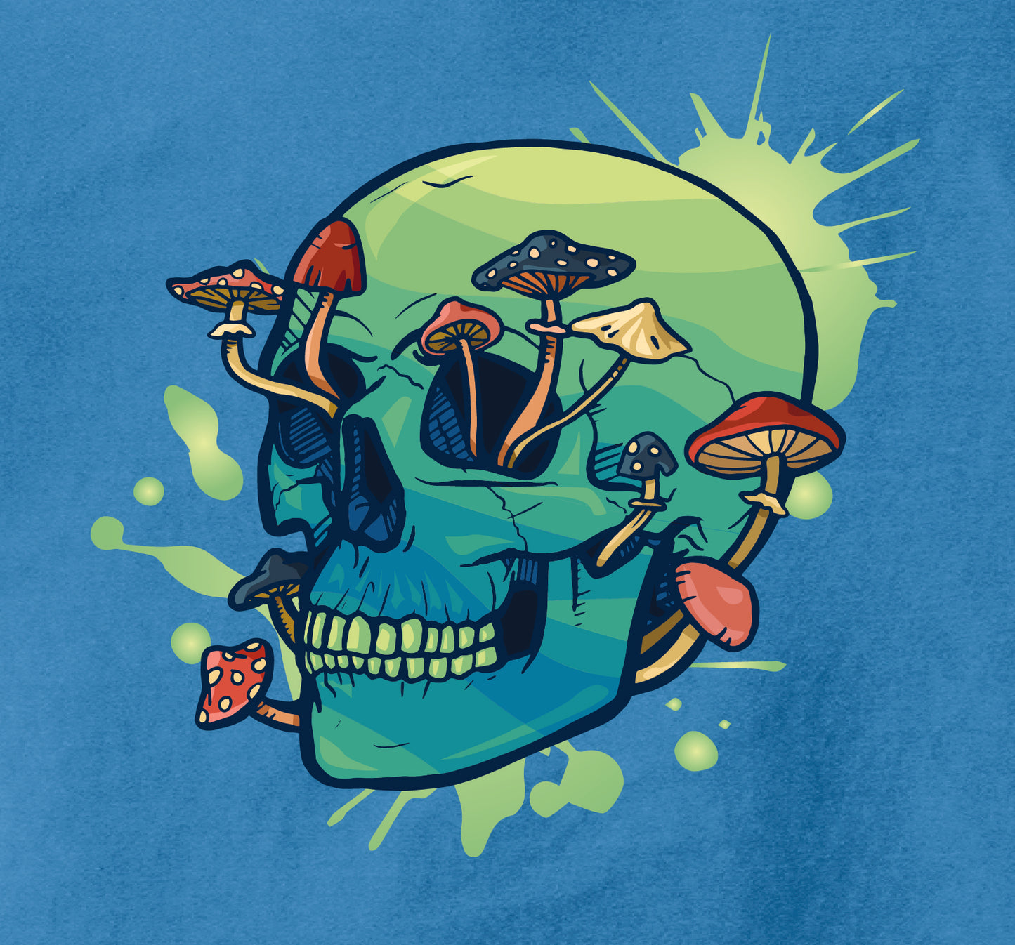 Royal Caribe Shroom Skull T-Shirt