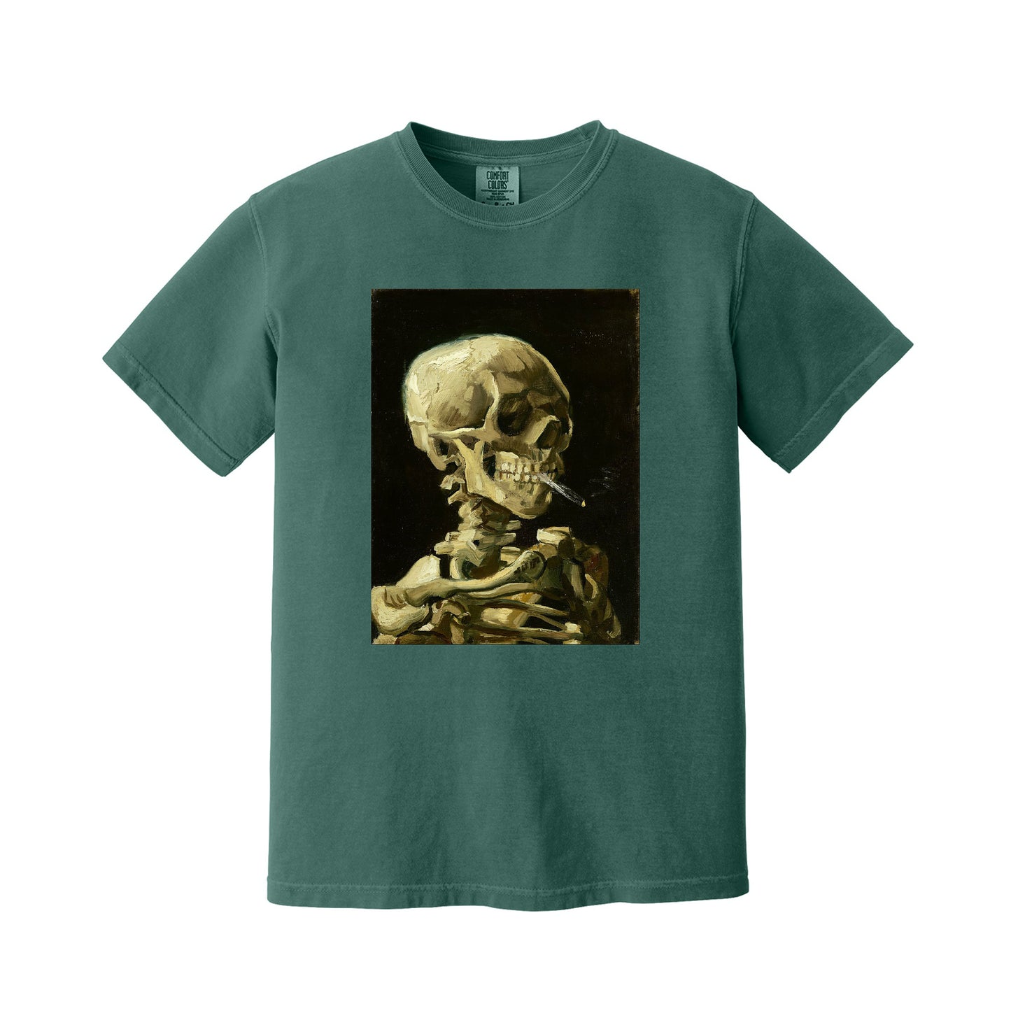 Spruce Head of a Skeleton with a Burning Cigarette by Vincent Van Gogh T-Shirt