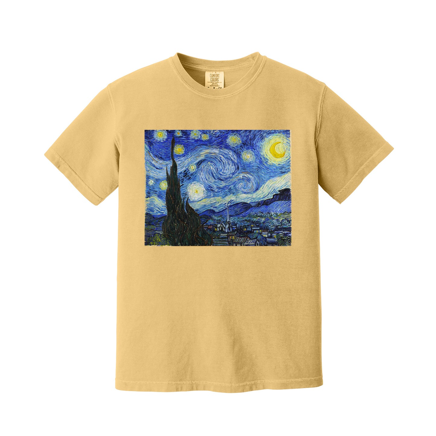 Mustard Starry Night by Vincent Van Gogh T-Shirt