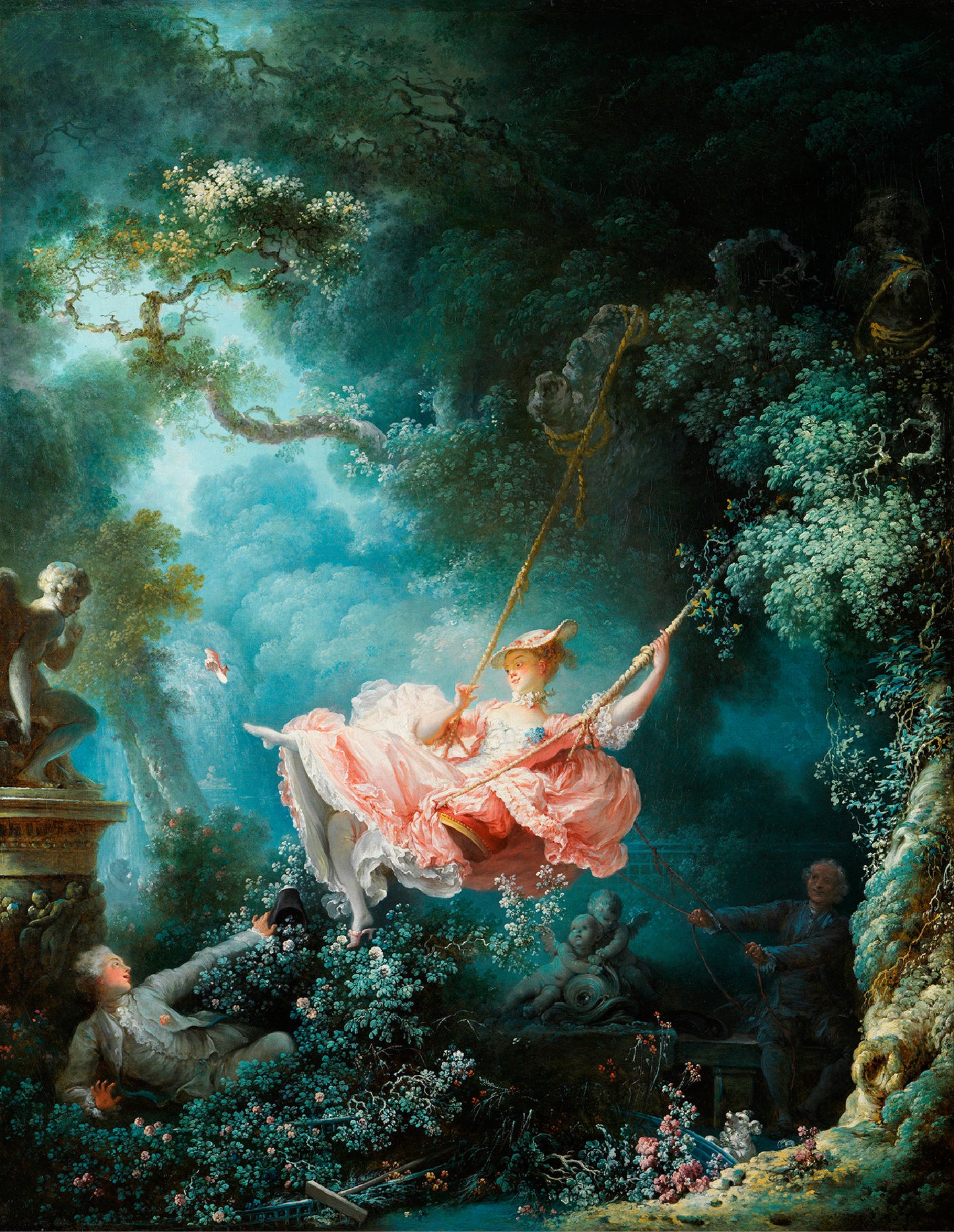 Blossom The Swing by Jean-Honore Fragonard T-Shirt