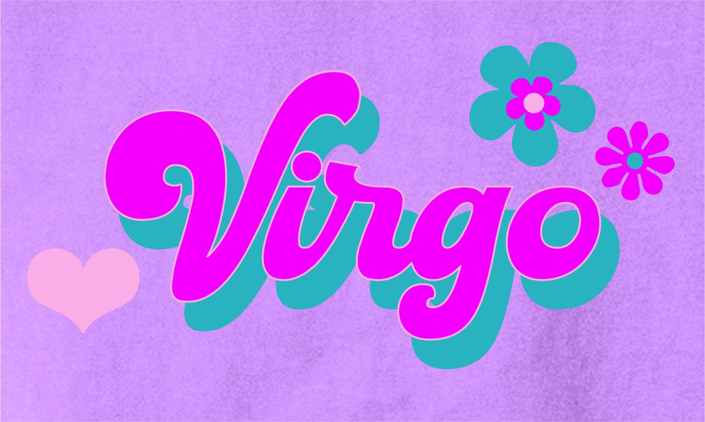 Neon Violet Virgo Retro T-Shirt