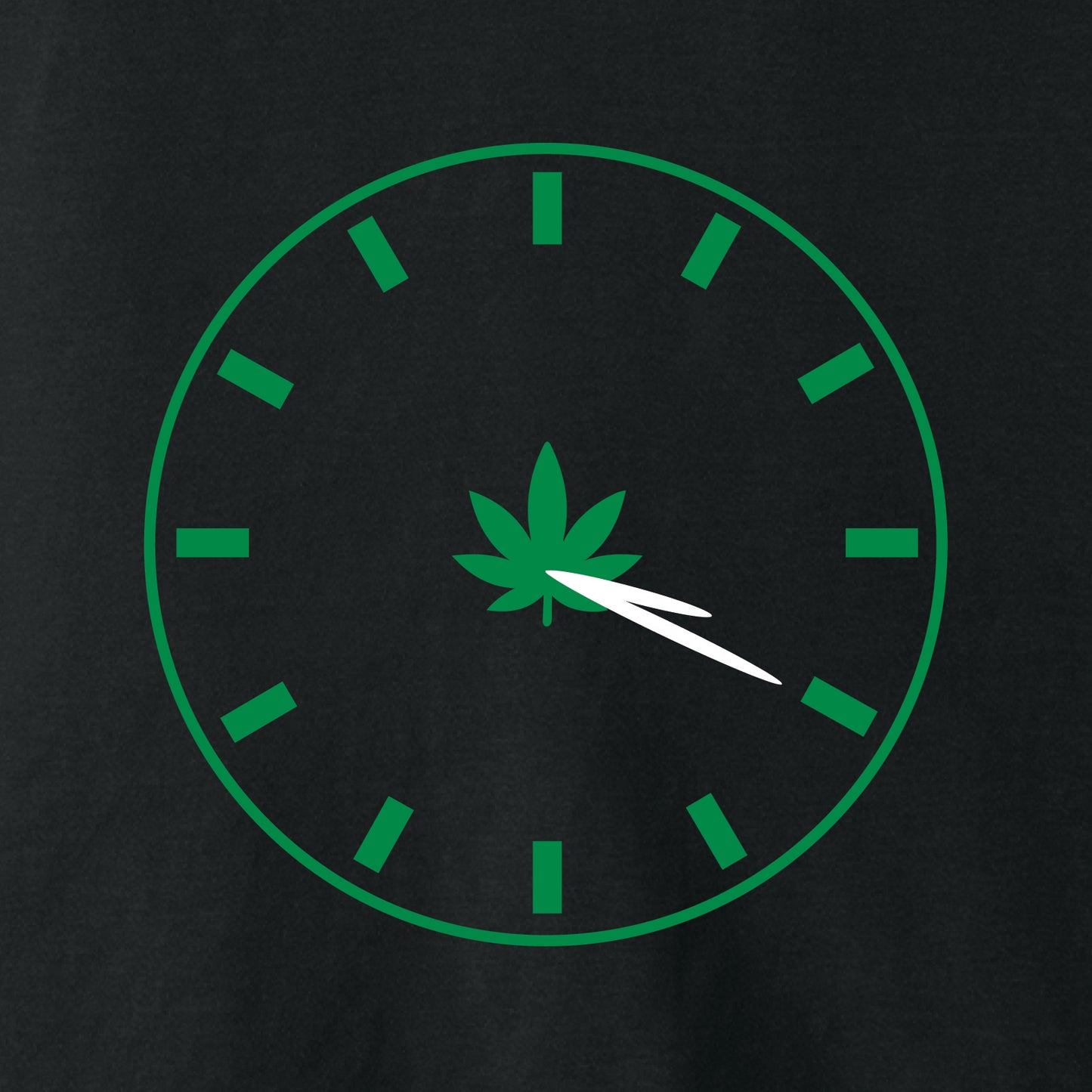 Black 420 Clock T-Shirt