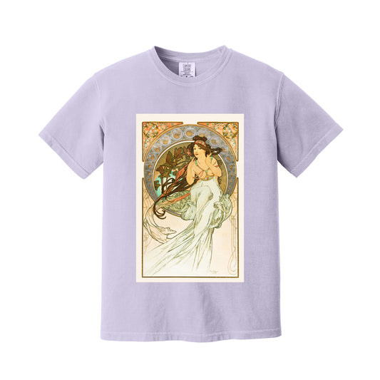 Orchid Alphonse Mucha Art Noveau Poster T-Shirt