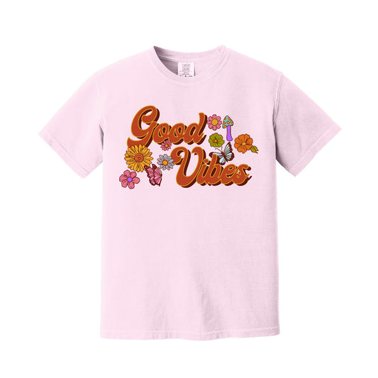 Blossom Pink Good Vibes T-Shirt