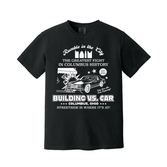 Building Vs. Car Columbus T-Shirt