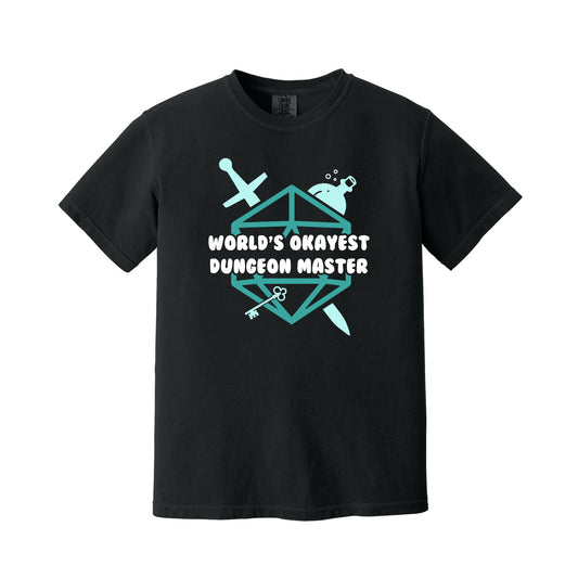 Black World's Okayest Dungeon Master T-Shirt
