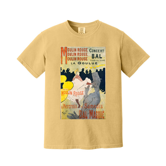 Mustard Moulin Rouge La Goulue by Henri de Toulouse Lautrec T-Shirt