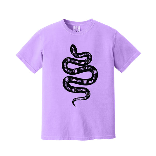 Neon Violet Black Snake T-Shirt