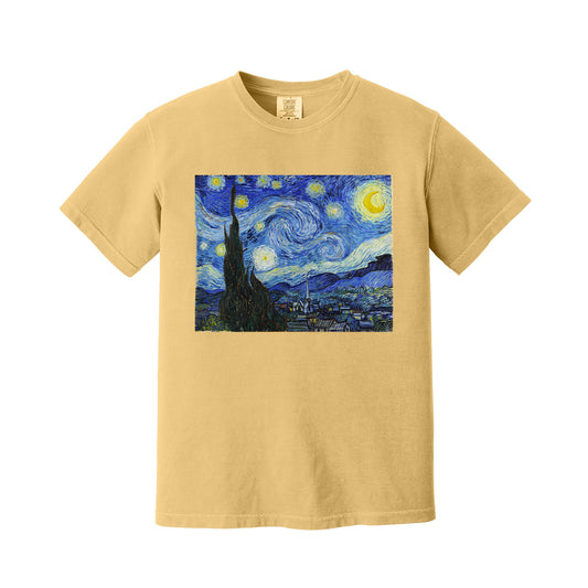 Mustard Starry Night by Vincent Van Gogh T-Shirt