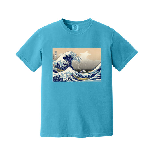Sapphire The Great Wave Off Kanagawa by Katsushika Hokusai T-Shirt