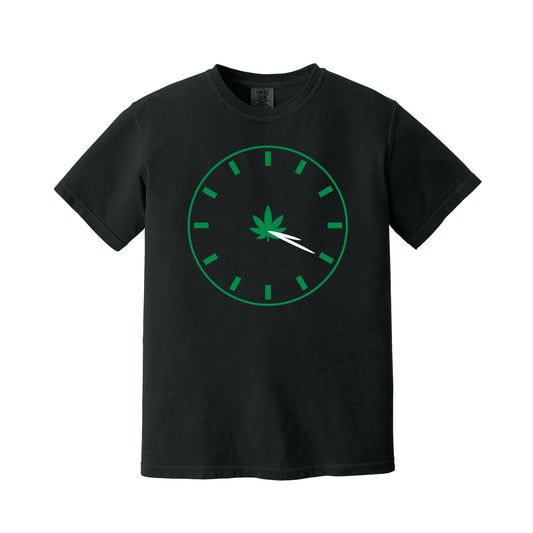 Black 420 Clock T-Shirt