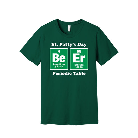 Forest Green Periodic Table T-Shirt - BELLA+CANVAS ® Unisex Jersey Short Sleeve Tee