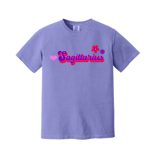 Violet Sagittarius Retro T-Shirt